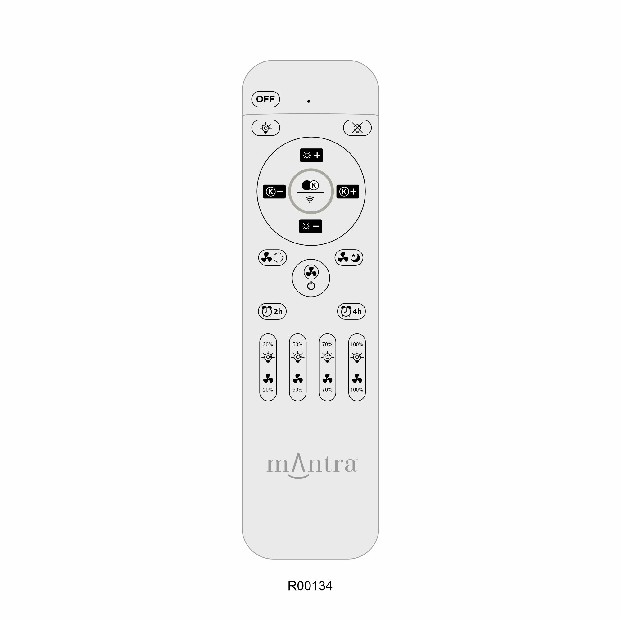 Nepal 75W LED Dimmable Ceiling Light & Fan, Remote / APP / Voice Controlled Silver M7533  Mantra Ventilacion Nepal